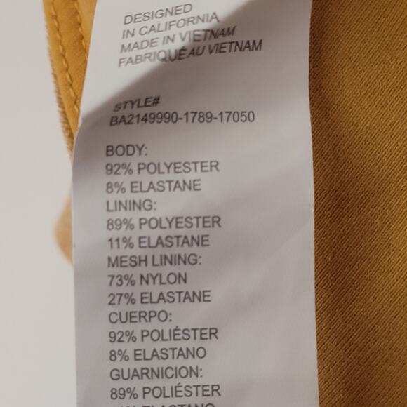 Fabletics Oasis Twist Front Gold Velour Twist Sports Bra L Luxe Activewear Top - Picture 7 of 7